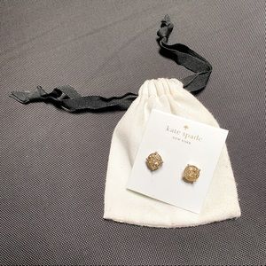 Kate Spade ♠️ gold sparkle stud earrings
